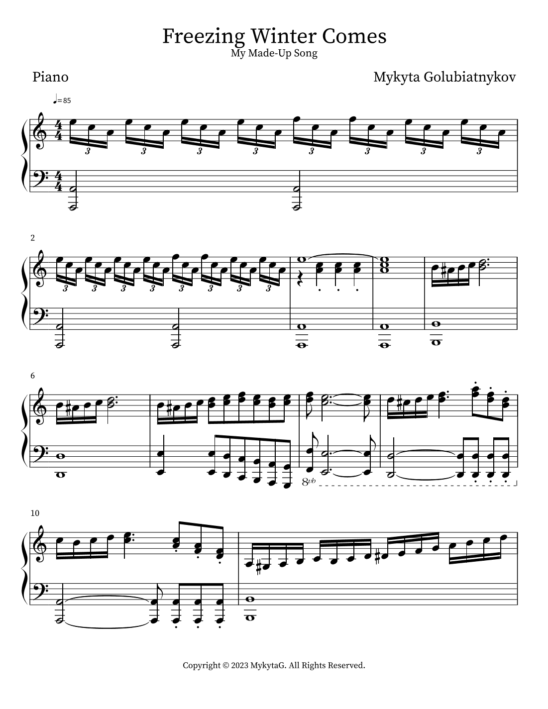 Freezing Winter Comes