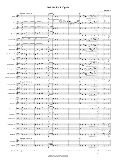Bal Masque, Op. 22 (arr. John Ivor Holland)