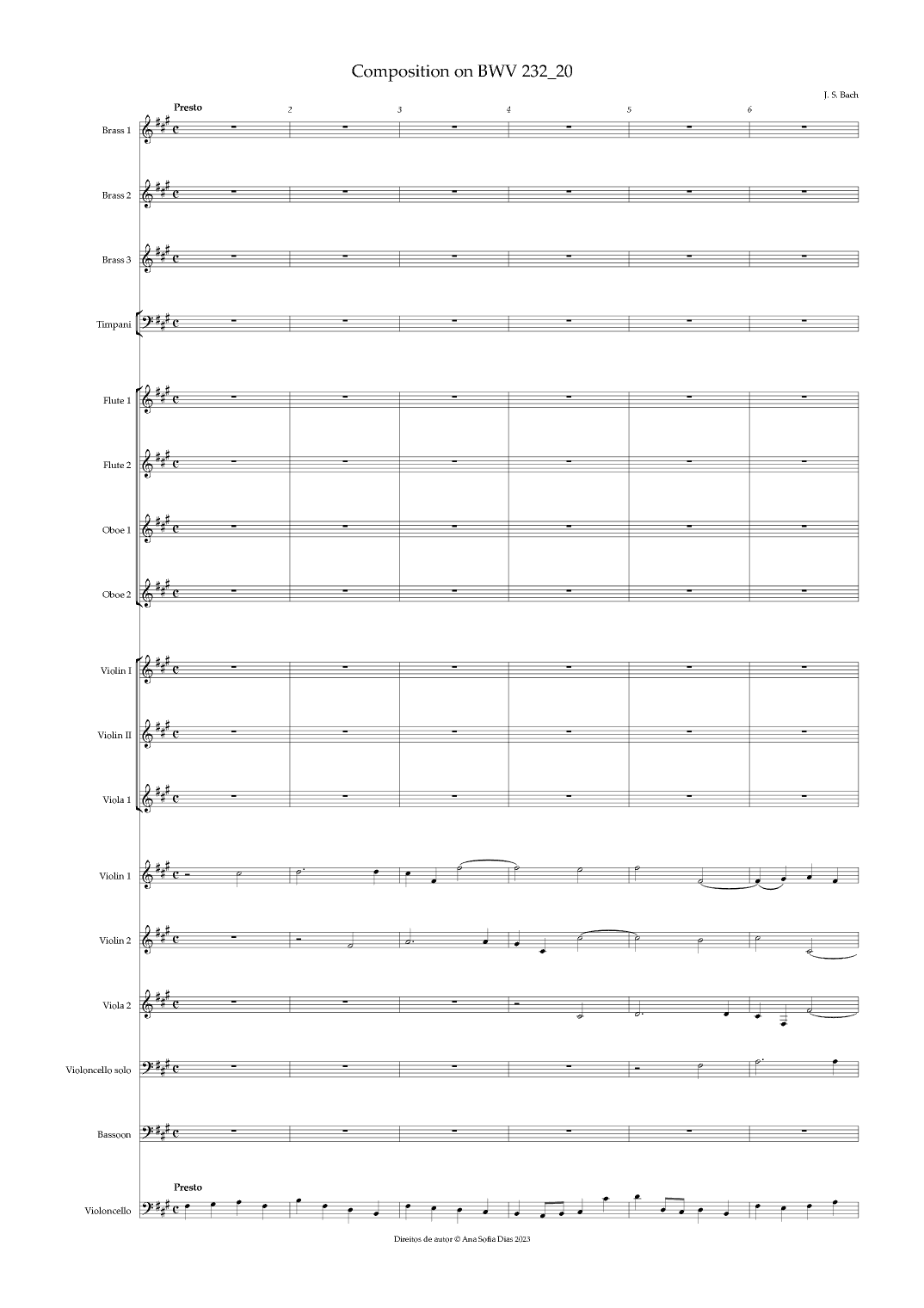 Composition on BWV 232_20 (arr. Ana Sofia Peixoto Antão Sousa Dias)