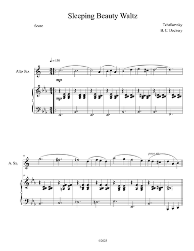 Sleeping Beauty Waltz (Alto Sax Solo with Piano Accompaniment) (arr. B. C. Dockery)
