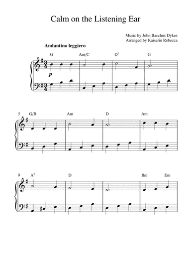 Calm on the Listening Ear (arr. Kaiserin Rebecca)