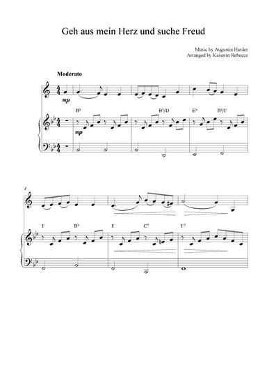 Geh aus mein Herz und suche Freud (arr. Kaiserin Rebecca)