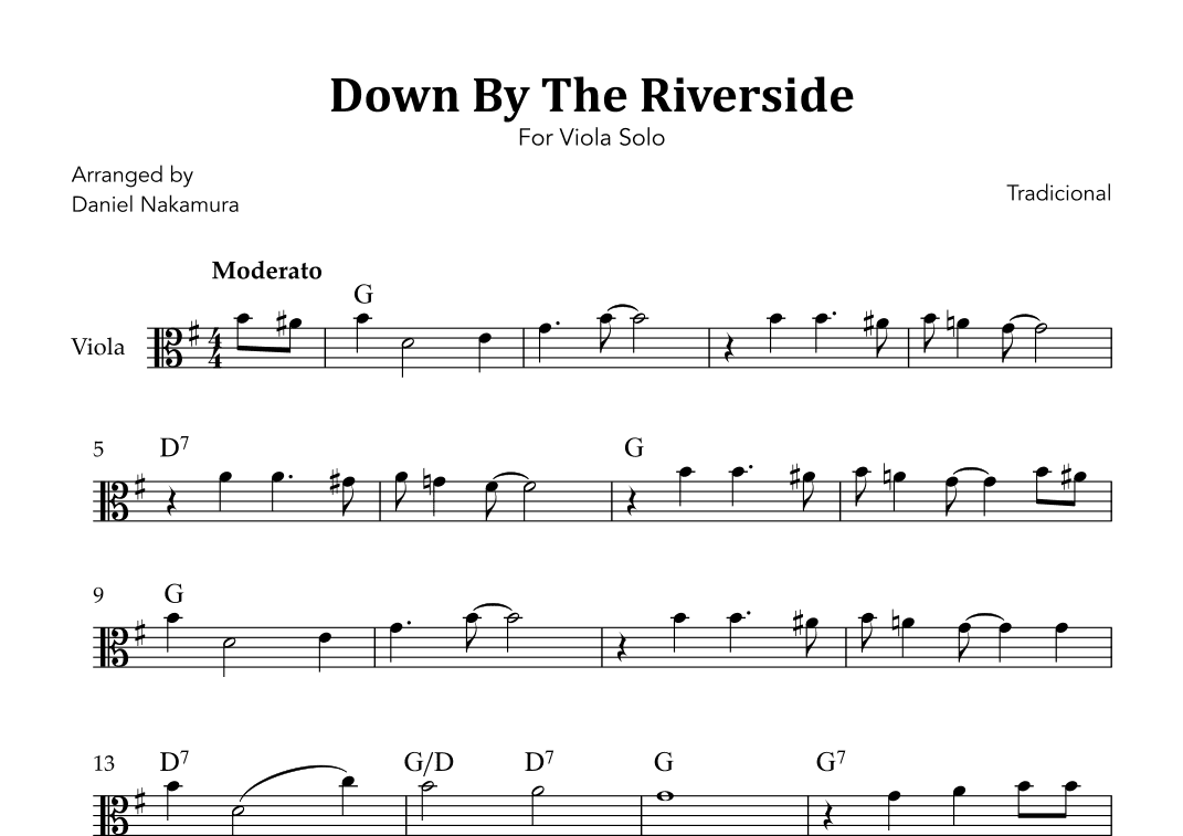 Down By The Riverside (For Viola Solo) (arr. Daniel Nakamura)