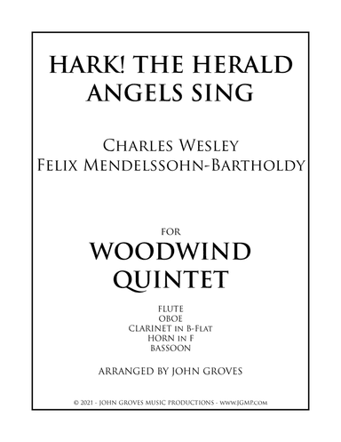 Hark! The Herald Angels Sing - Woodwind Quintet (arr. John Groves)