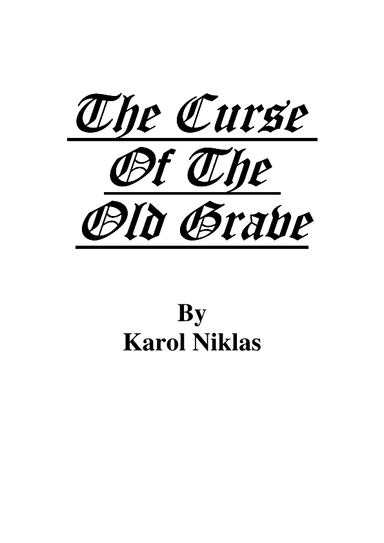 The Curse of the Old Grave - Score Only
