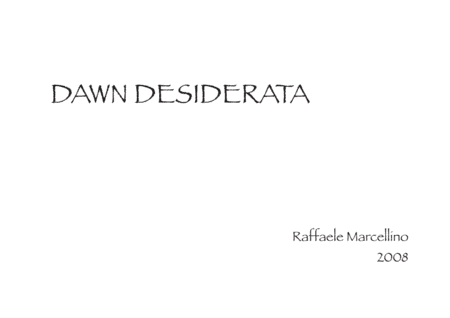 Dawn Desiderata