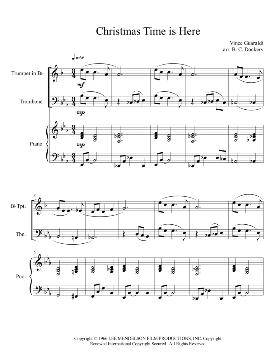 Christmas Time Is Here (arr. B. C. Dockery)
