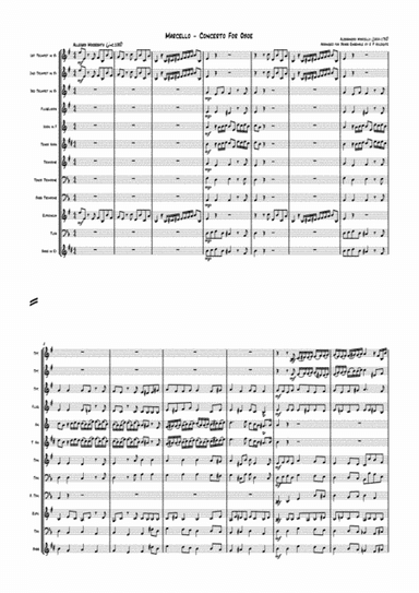 Marcello - Concerto for Oboe (for Horn in F or Eb) - Ensemble Version (arr. Kevin P Holdgate)