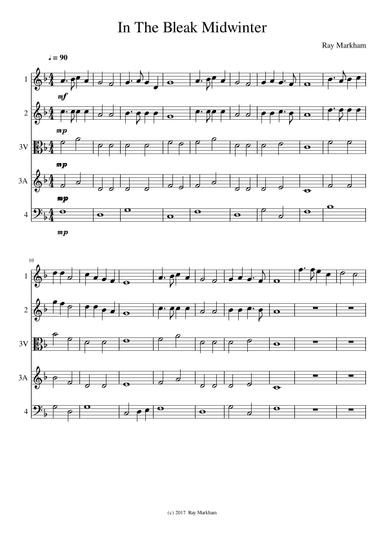 In The Bleak Midwinter (arr. Ray Markham)