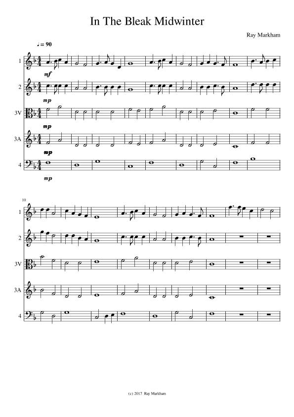 In The Bleak Midwinter (arr. Ray Markham)