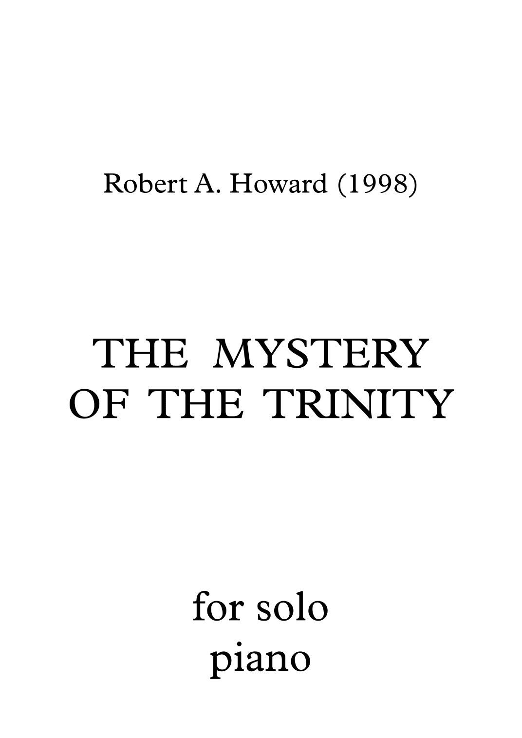The Mystery of the Trinity
