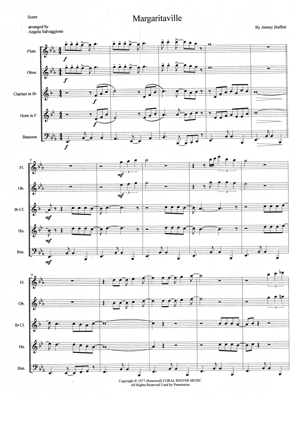 Margaritaville (arr. Angela Salvaggione)