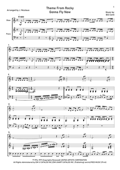 Gonna Fly Now (arr. John Nicolaus)