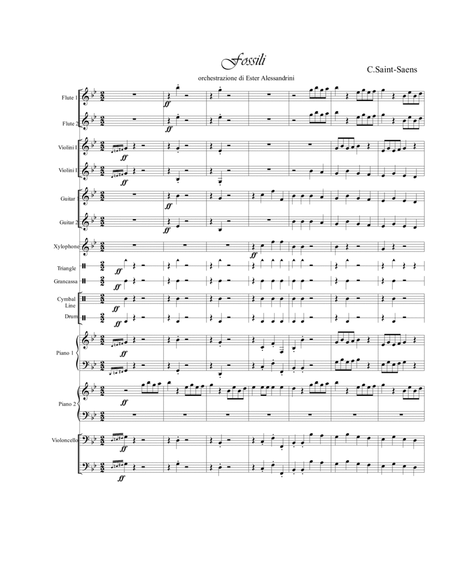Fossils (arr. Ester Alessandrini)