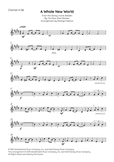 A Whole New World (arr. Rodrigo Faleiros)