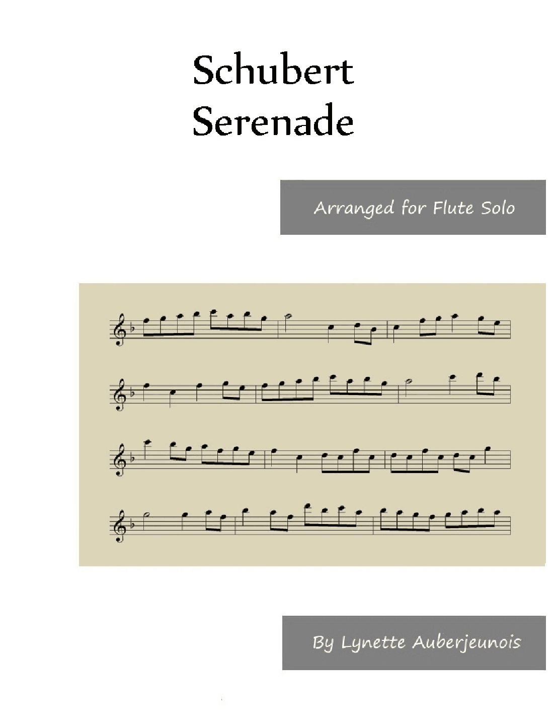 Serenade - Flute Solo (arr. Lynette Auberjeunois)
