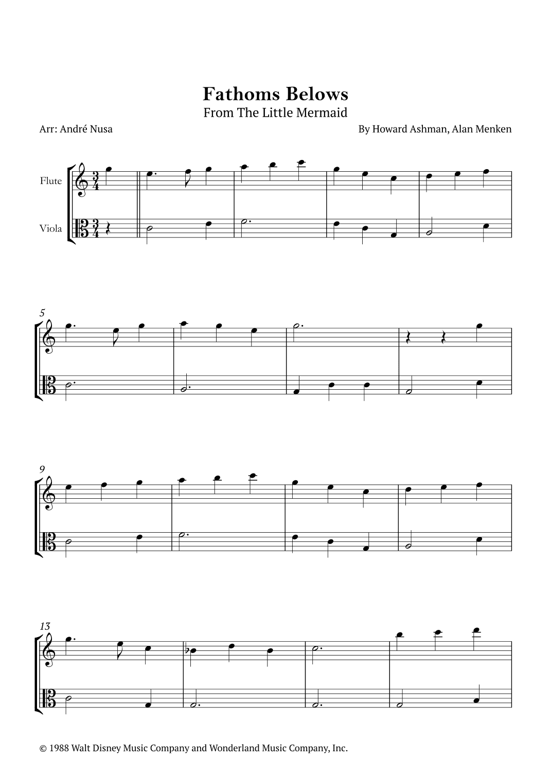 Fathoms Below (arr. André Nusa)