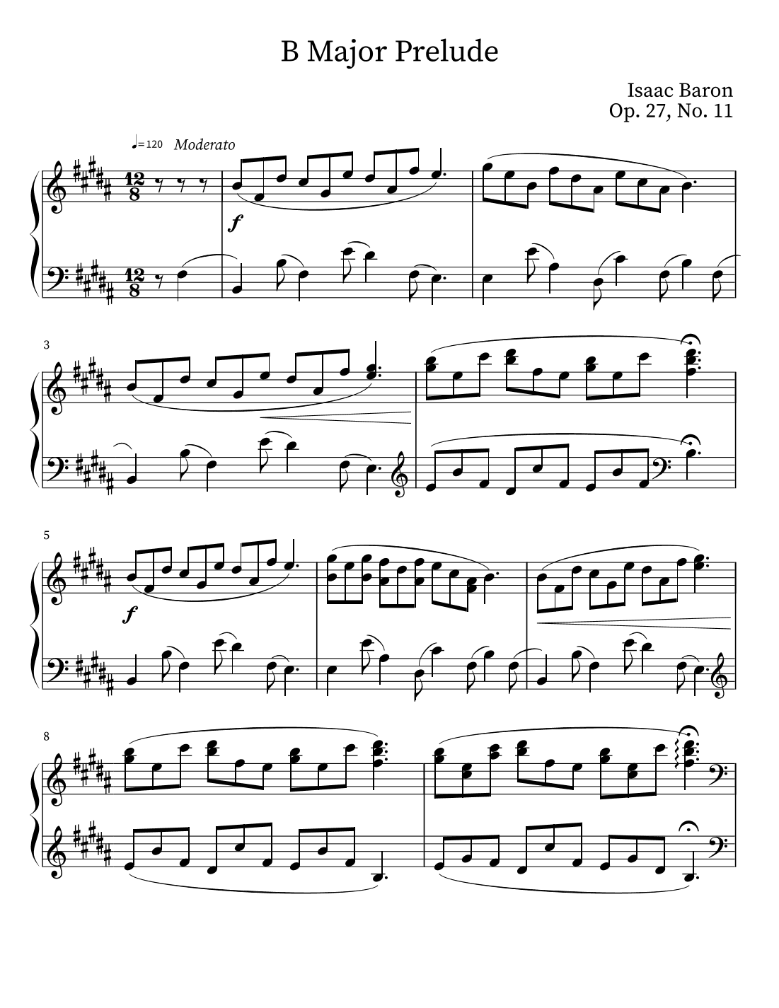 Prelude in B Major Op. 27, No. 11