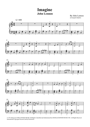 Imagine (arr. BY EZEQUIEL EDIÇÕES)
