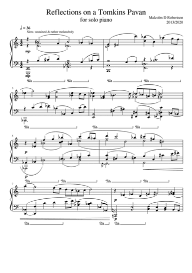 Reflections on a Tomkins Pavan for Piano