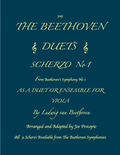 THE BEETHOVEN DUETS FOR VIOLA SCHERZO NO 1 (arr. Joe Procopio)