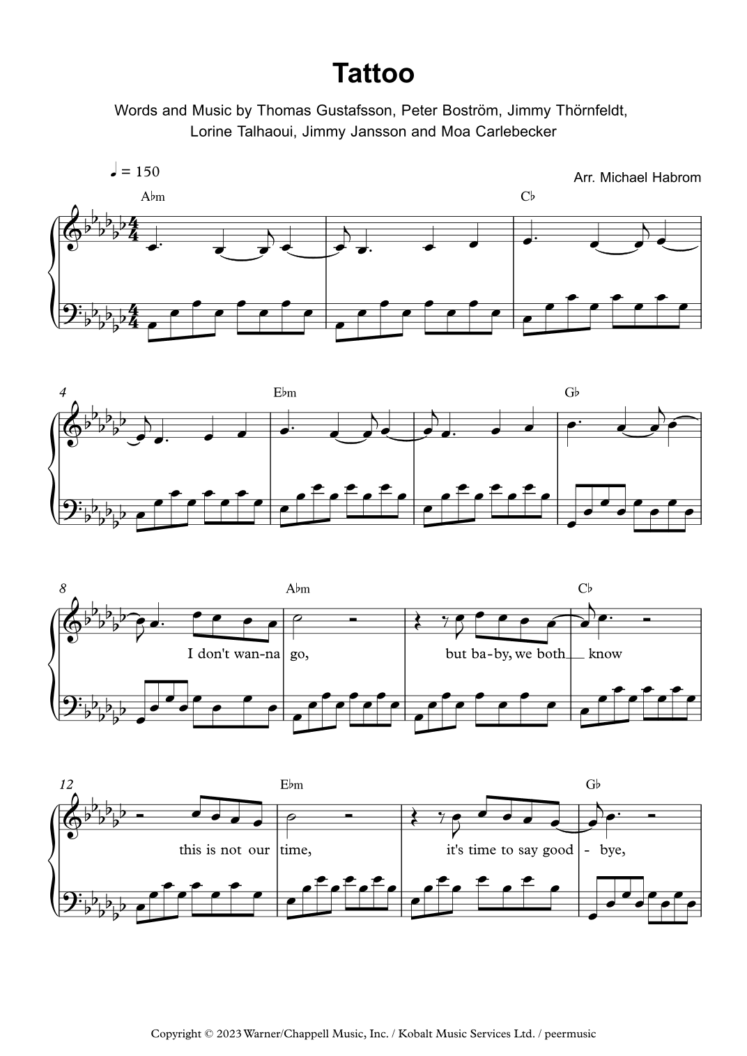 Tattoo (arr. Michael Habrom)