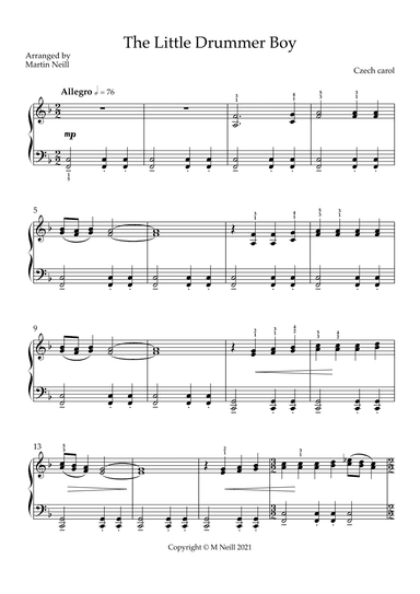 The Little Drummer Boy (arr. Martin Neill)