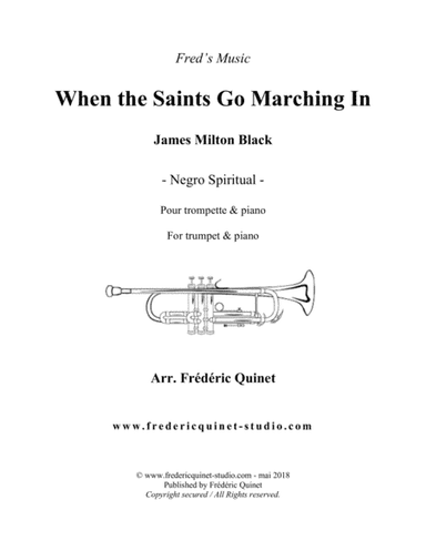 When The Saints Go Marching In for trumpet & piano (arr. Frederic Quinet)