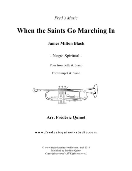 When The Saints Go Marching In for trumpet & piano (arr. Frederic Quinet)