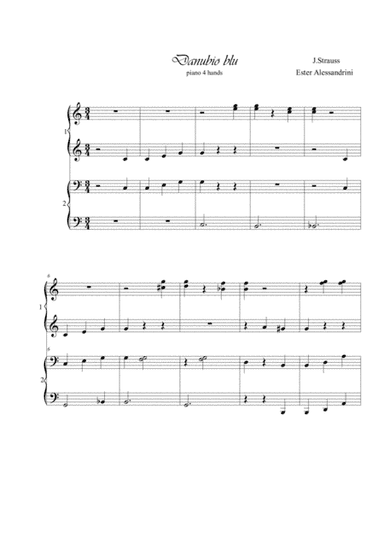 Danubio blu swing. 4 hands (arr. Ester Alessandrini)