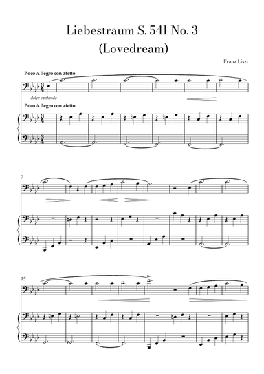 Liszt - Liebestraum for Bassoon and Easy Piano duo (arr. Lais Reis)