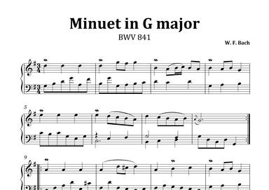 Minuet in G major, BWV 841 (arr. J. S. Bach)