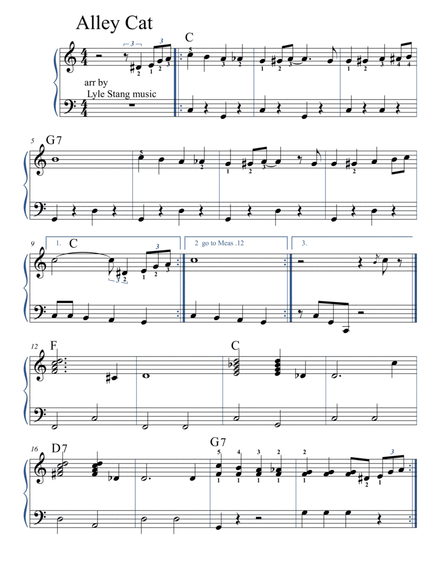 Alley Cat (arr. lyle stang)