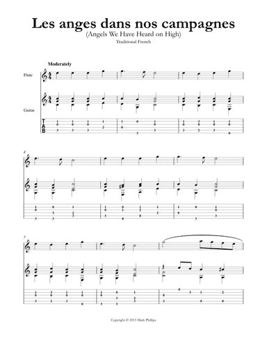 Les anges dans nos campagnes (Angels We Have Heard on High) (arr. Mark Phillips)