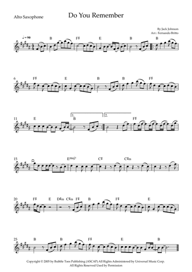 Do You Remember (arr. Fernando Britto)