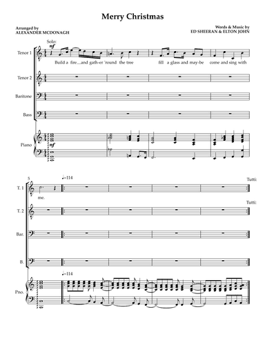Merry Christmas (arr. Alexander McDonagh)