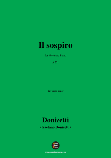 Donizetti-Il sospiro,in f sharp minor,for Voice and Piano (arr. MSM)