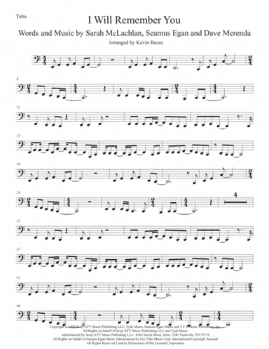 I Will Remember You (arr. Kevin Busse)