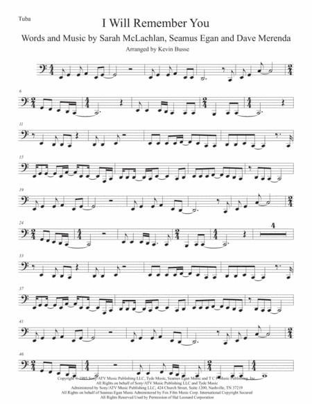 I Will Remember You (arr. Kevin Busse)