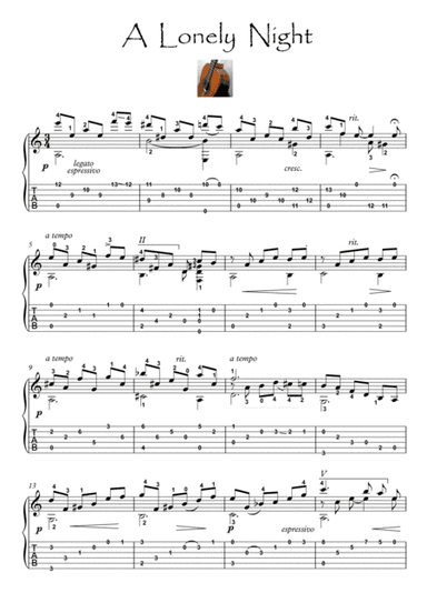 A Lonely Night guitar solo