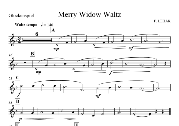 Merry Widow Waltz for Mallets (arr. Lojze Pirnat)