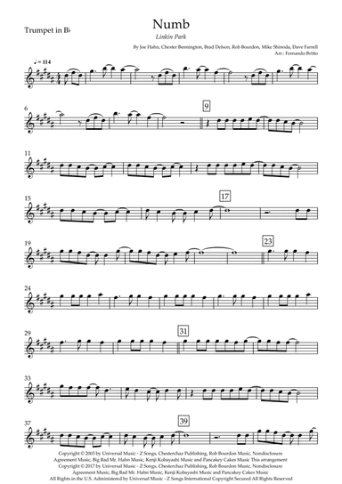 Numb (arr. Fernando Britto)