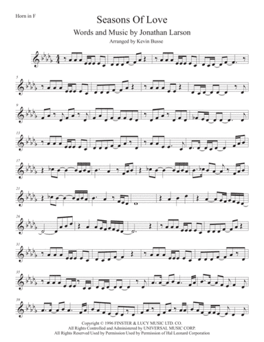 Seasons Of Love (arr. Kevin Busse)