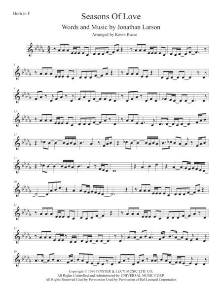 Seasons Of Love (arr. Kevin Busse)