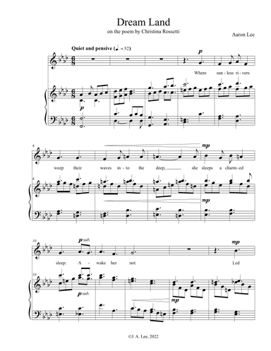 Dream Land (for voice and piano)