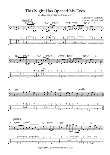This Night Has Opened My Eyes (arr. Joeri de Graaf)