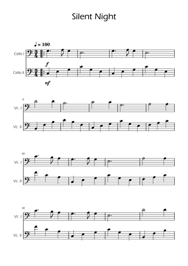 Silent Night - Cello Duet (arr. Ygor Nunes)