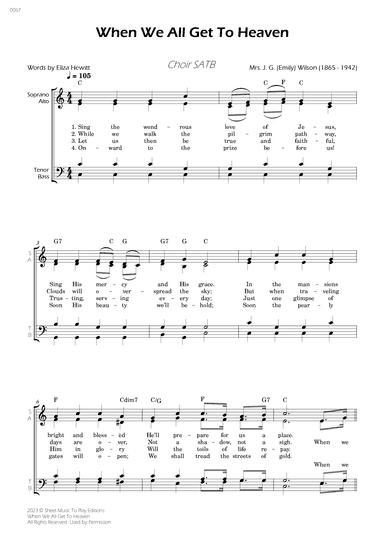 When We All Get To Heaven - Choir SATB - W/Chords (arr. César Madeira)