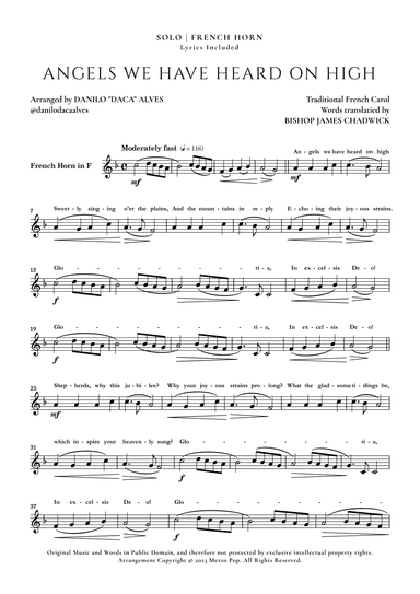 Angels We Have Heard On High (arr. Danilo "Daca" Alves)