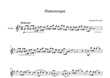 Humoresque - Antonin Dvorak (Violin) (arr. Digital Book Music)
